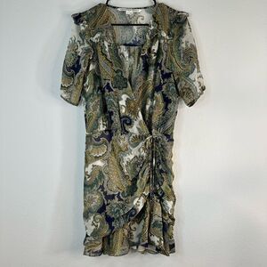 Veronica Beard Dakota Paisley Silk Minidress Womens 8 Bohemian Fairycore Chic